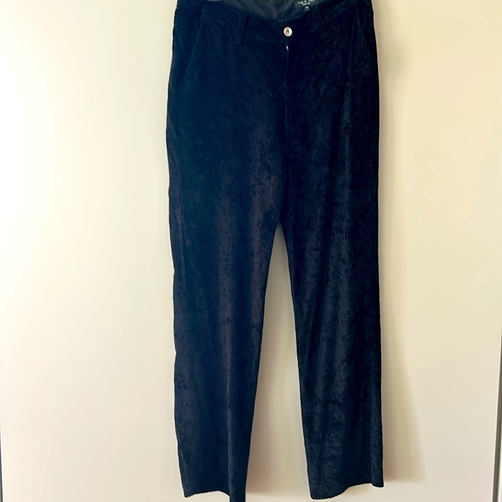 Rag & Bone women’s black brushed corduroy trouser pants size 25
